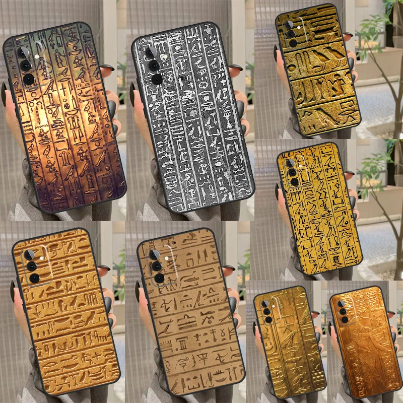 Egyptian Hieroglyphics Case For Samsung Galaxy A14 A54 A34 A24 A52 A32 A22 A12 A51 A71 A33 A23 A13 A53 Cover Funda