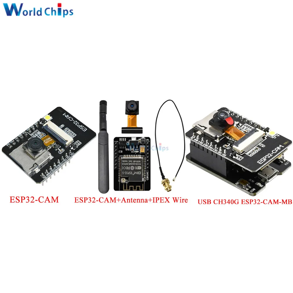 Micro USB CH340G ESP32-CAM ESP32-CAM-MB WiFi Bluetooth Module with OV2640 Camera + IPEX Antenna For Smart Home IOT Development