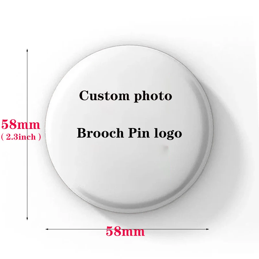 58mm Diy Round Badges,patterns Customization, Logo Pin Company Logo Backpack Collar Badge Customization Photo Pin Customization