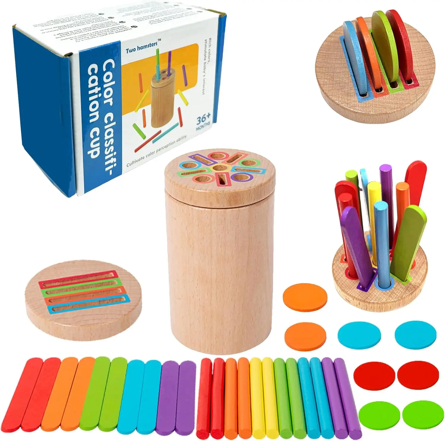 Montessori Auto in legno Giocattolo Casa Gioco di lancio Colore Ordinamento Forma Palla corrispondente Goccia di monete Giocattoli educativi per l'addestramento del motore fine