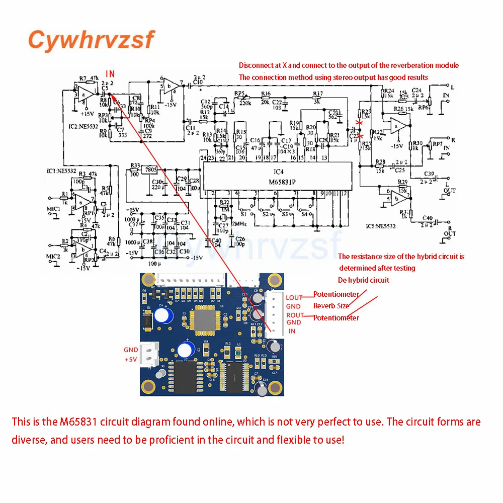 DSP Digital Reverb Module Karaoke Reverb Board Mixer Effector Module 0-99 100 Kinds of Effect