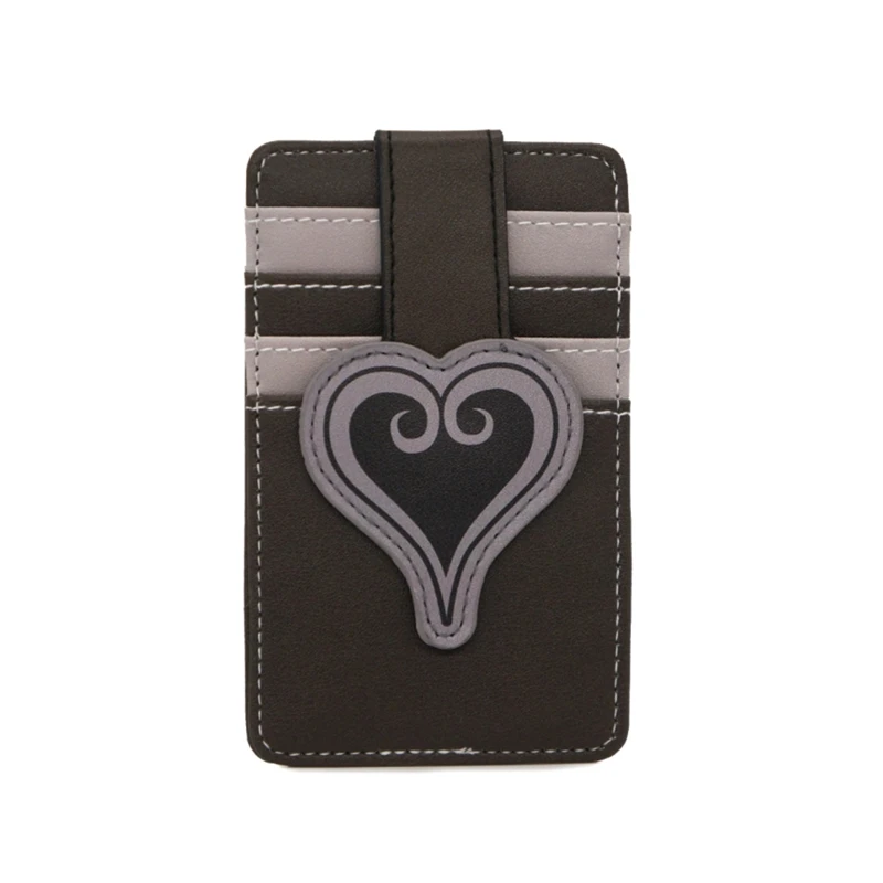 Kingdom Hearts Heart Tarjeta de identificación Titular Cartera Monedero Estuche para dinero para hombres Mujeres 2025 Bolso de moda