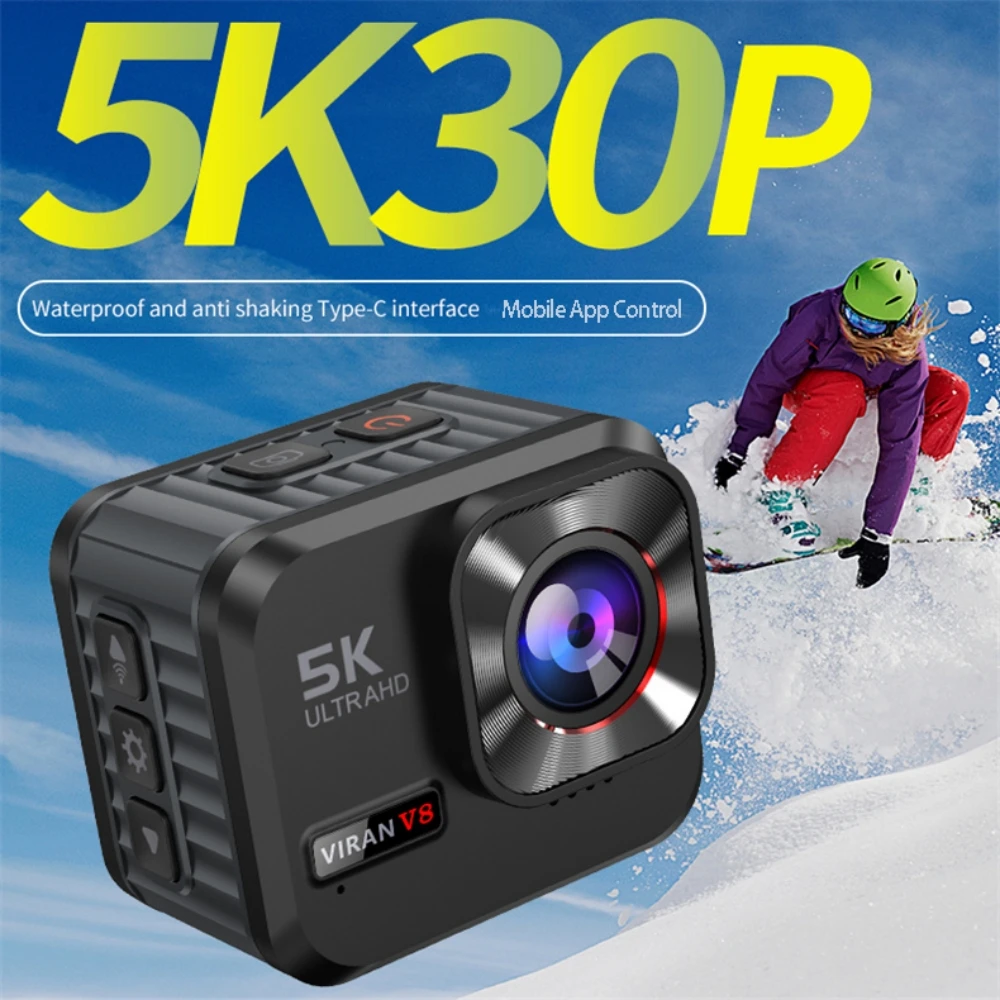 5K30FPS Action Camera 2.0 Inch Touch Screen Wi-Fi Wide Angle Waterproof Video Recording Sports Camera