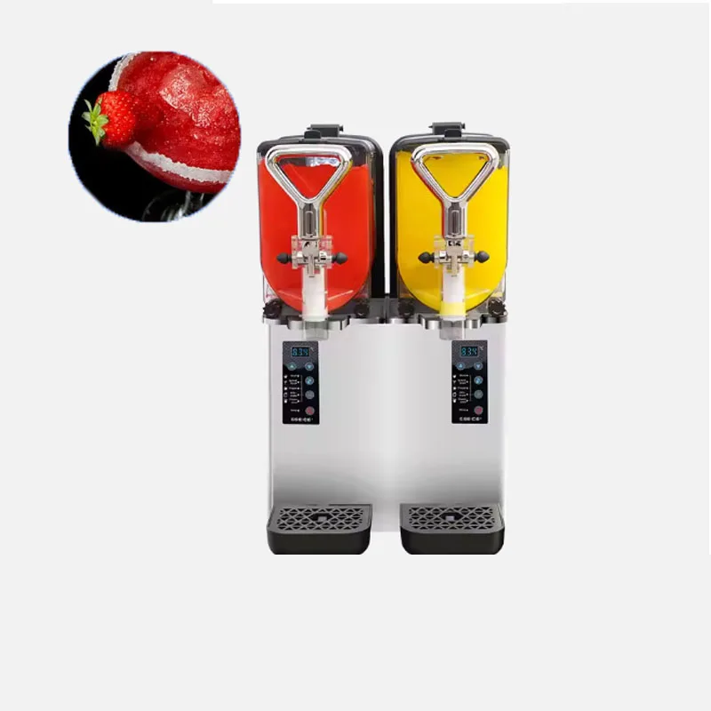 

Home Commercial Use Slush Making Machine 4L X 2 Tanks Snow Frozen Drink Slushy Smoothie Maker with Led Light