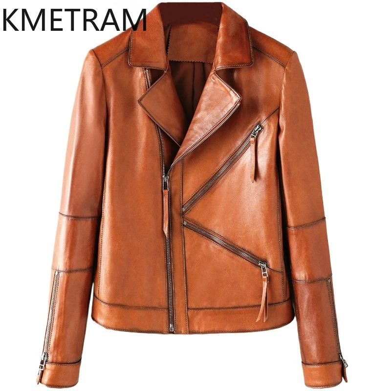 100 % echte Schaffelljacke für Damen, schmale Passform, Motorradjacken aus echtem Leder, Damen, neu in Oberbekleidung, Herbstkleidung, 2025 Pinterбка