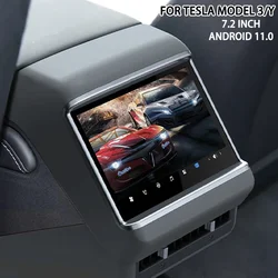 Pantalla para asiento trasero de coche Tesla Model 3/Y, reproductor Multimedia de 7,5 pulgadas, pantalla de entretenimiento trasero automático, Monitor Android 11,0