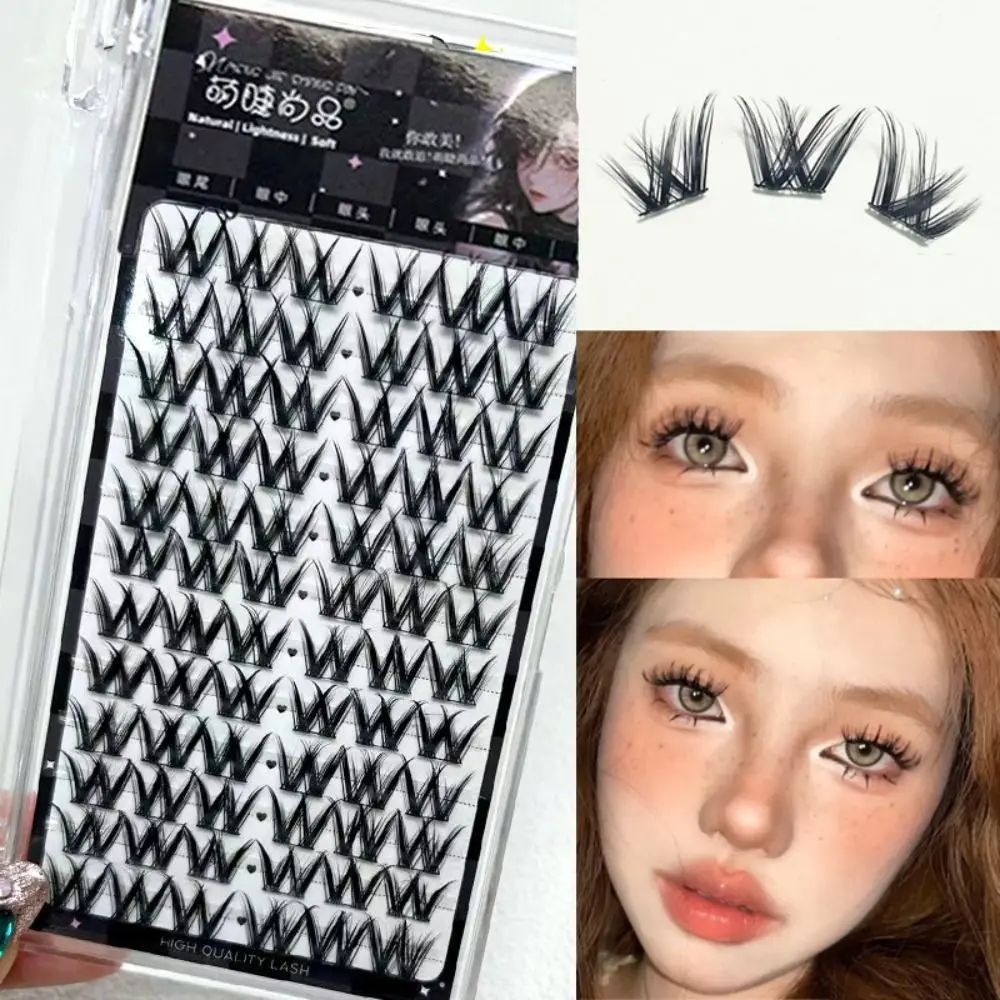 60/72 fechos individuais cluster cílios densos extensão cílios postiços fofos diy de longa duração