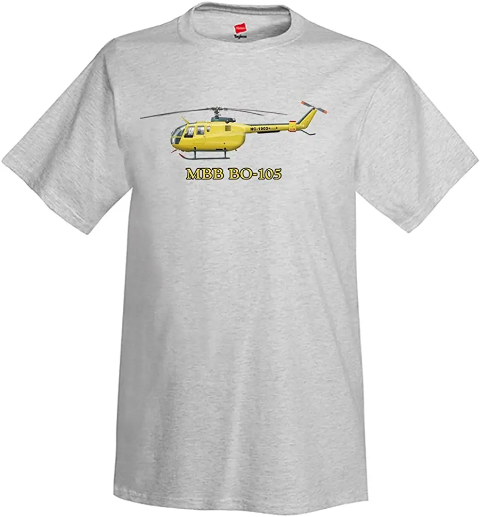 West Germany Bo 105 Helicopter T-Shirt -New 100% Cotton Short Sleeve O-Neck T-shirt Casual Mens Top