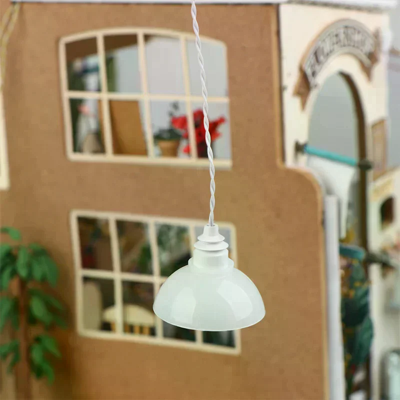 1/12 maison de poupée Simulation LED lustre modèle maison de poupée meubles miniatures décoration maison de poupée accessoires pour la maison