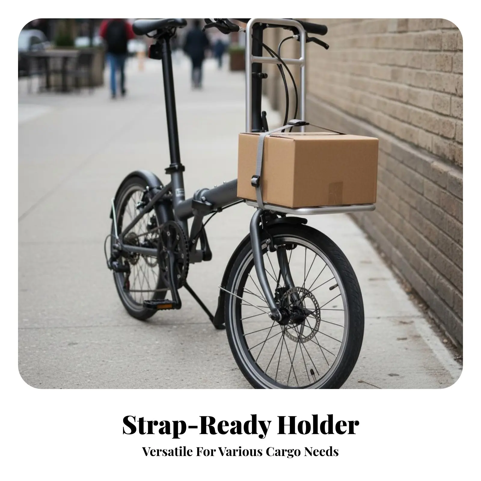 

Folding Bike Front Rack Lightweight Front Bike Rack Cycling Equipment Easy to Assemble Weather-Resistant for Town Commuting