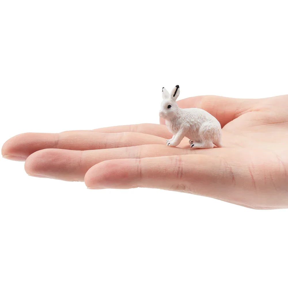 Toymany Simulation Arktischen Hase Polar Tier Modell Spielzeug Mini Figuren Puppen Action Figuren Spielzeug Kinder Geschenk Kuchen Dekoration