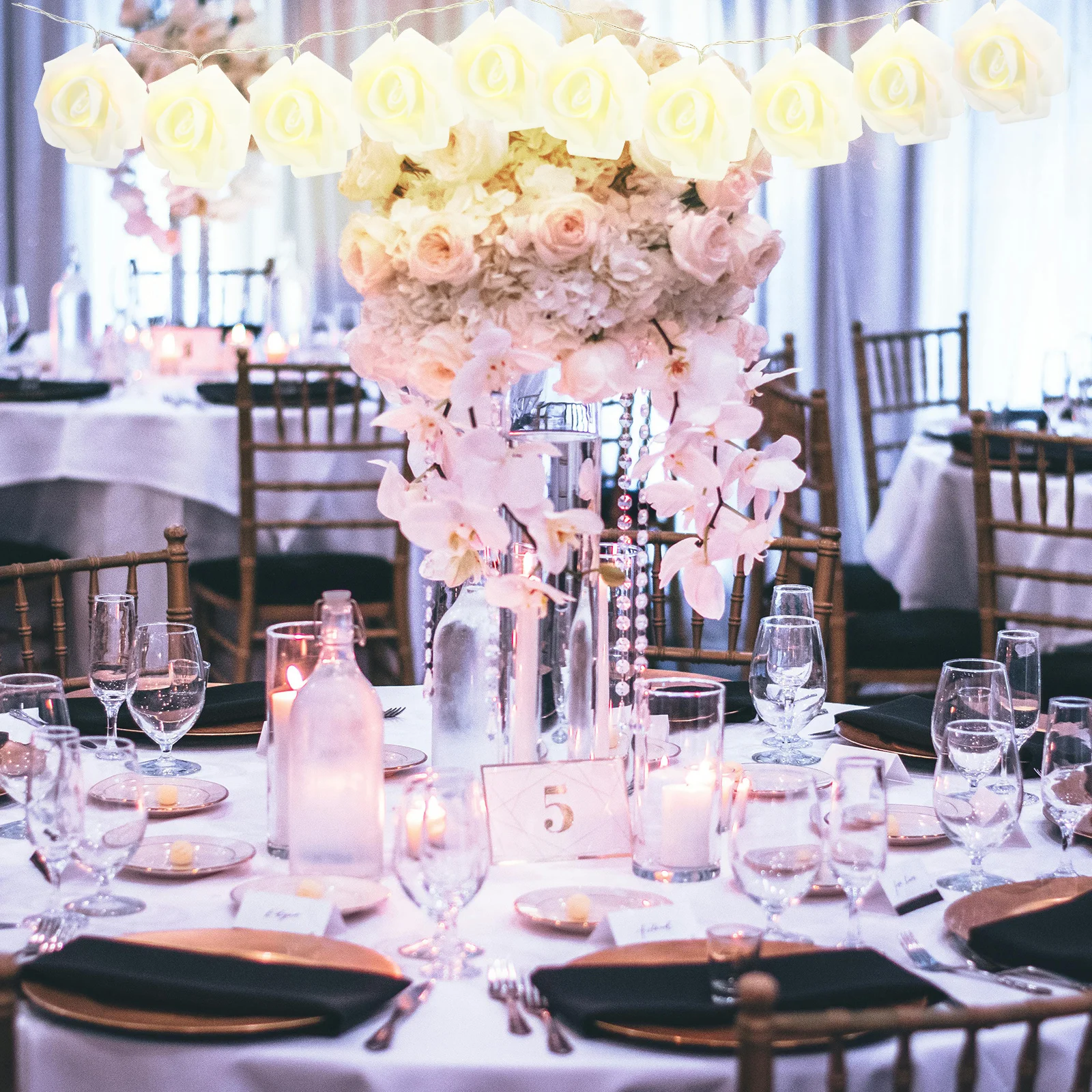 الجنية روز سلسلة أضواء 3m 20 المصابيح لحفل الزفاف مهرجان ديكور المنزل عطلة مشرق احتفالي سحر سلسلة ضوء #2