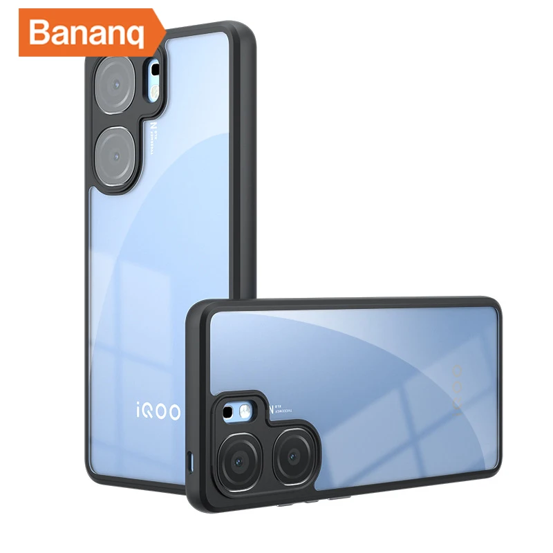 Bananq 무광 반투명 케이스, VIVO iQOO 12 11 11S Z9 터보 Z9S 네오 8 9 9S 프로 플러스, VIVO T2 T3X 용 충격 방지 에어백 커버