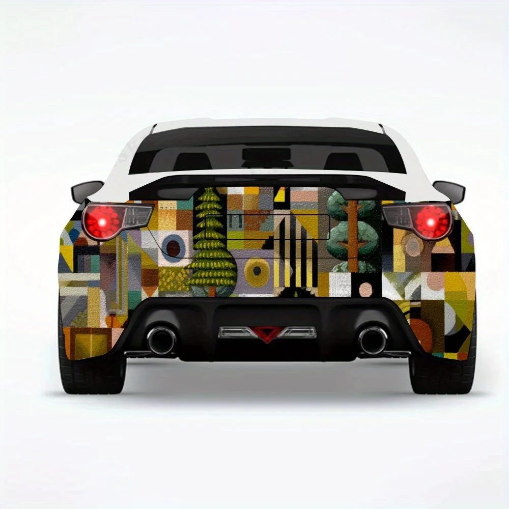 

Геометрические Fores-20250725-02 Автомобильная наклейка-виниловая наклейка на заднюю часть автомобиля, водонепроницаемые самоклеящиеся виниловые наклейки для хвоста и багажа автомобиля