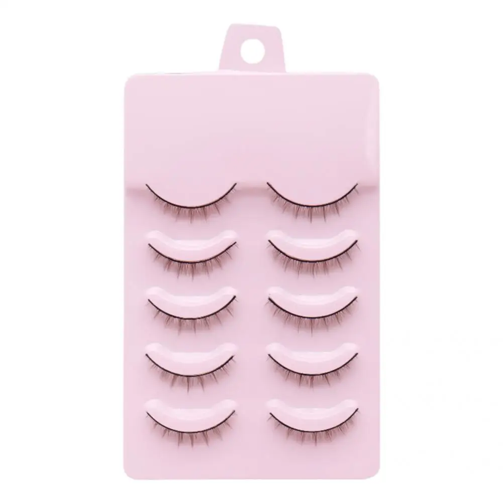 5 Pairs Handmade Eyelash Exquisite Convenient False Eyelash Thin Long Wispy Natural False Lashes for Girl