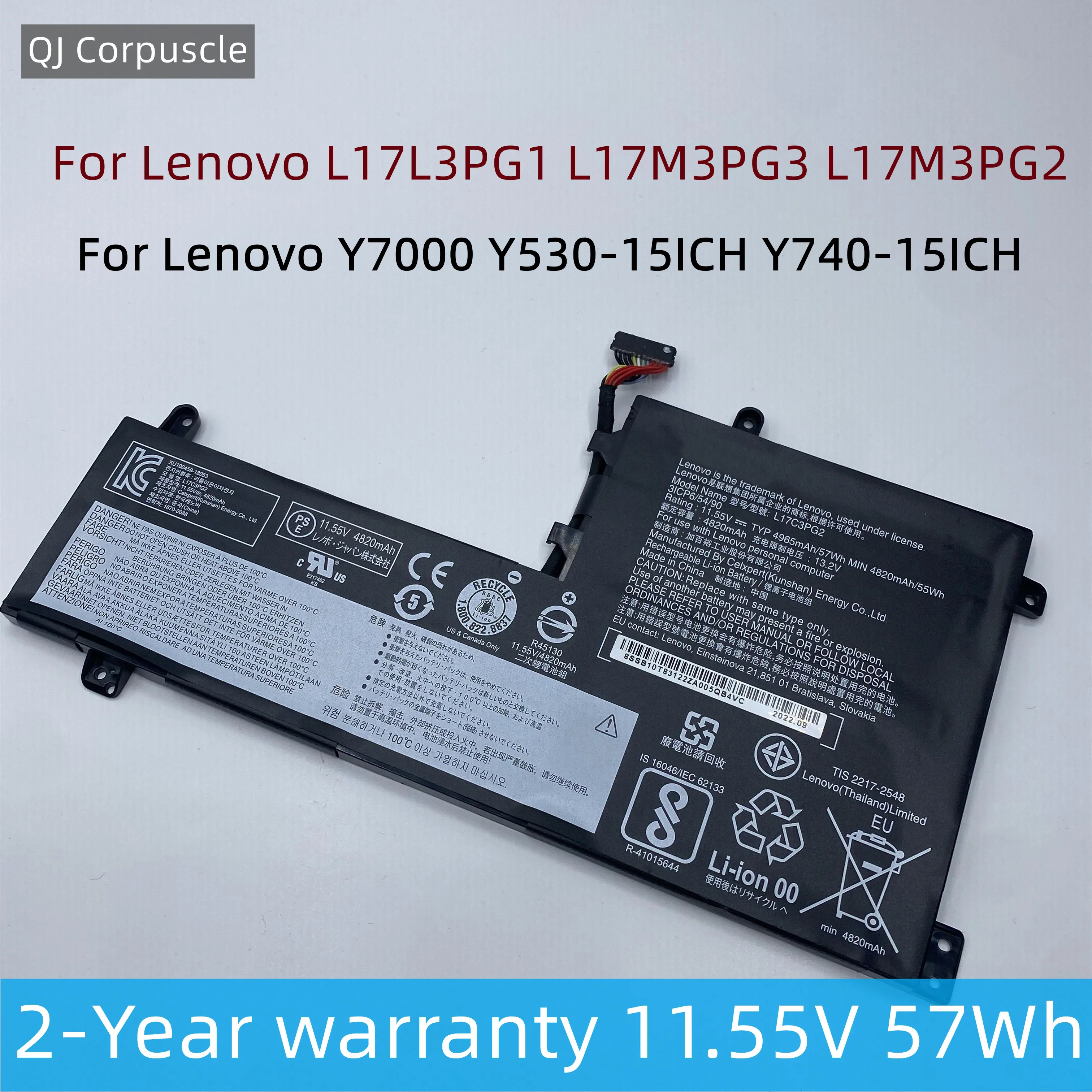 

New Original L17M3PG3 L17M3PG1 L17C3PG1 L17M3PG2 L17C3PG2 Battery for Lenovo Legion Y530-15ICH Y545-PG0 Y540-17IRH Y540-15IRH