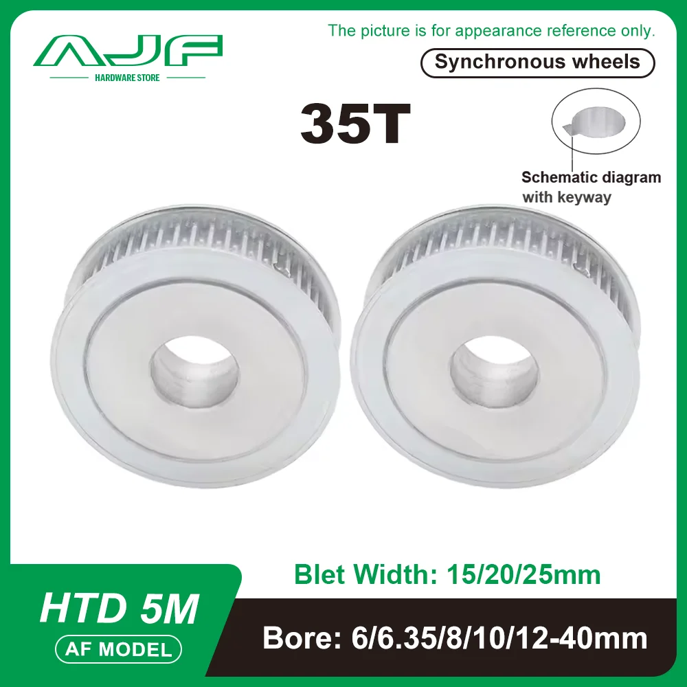 

HTD 5M 35Teeth Timing Pulley Bore 6mm-40mm Belt Pulley Belt Width 15/20/25mm 5M-35T Synchronizing wheel Driving wheel