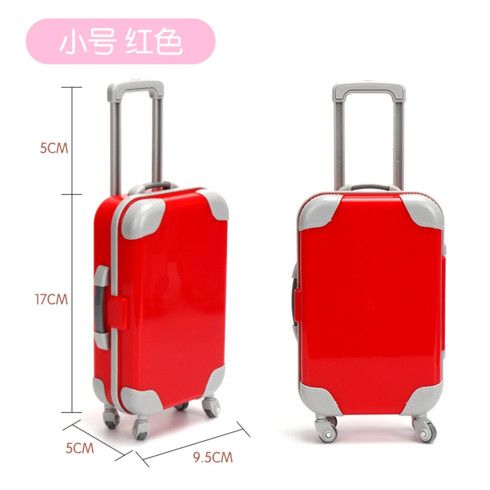 Novelty Small Trolley Case Simulation Storage Storage Suitcase Travel Box Toy Creative Plastic Desktop Ornament