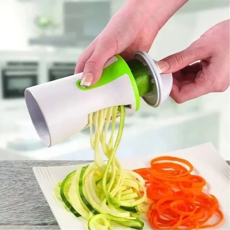 

Multi-functional Heavy-Duty Spiral Vegetable Slicer Cutter Pasta Spaghetti Cheese Grater Slicer kitchen Gadget
