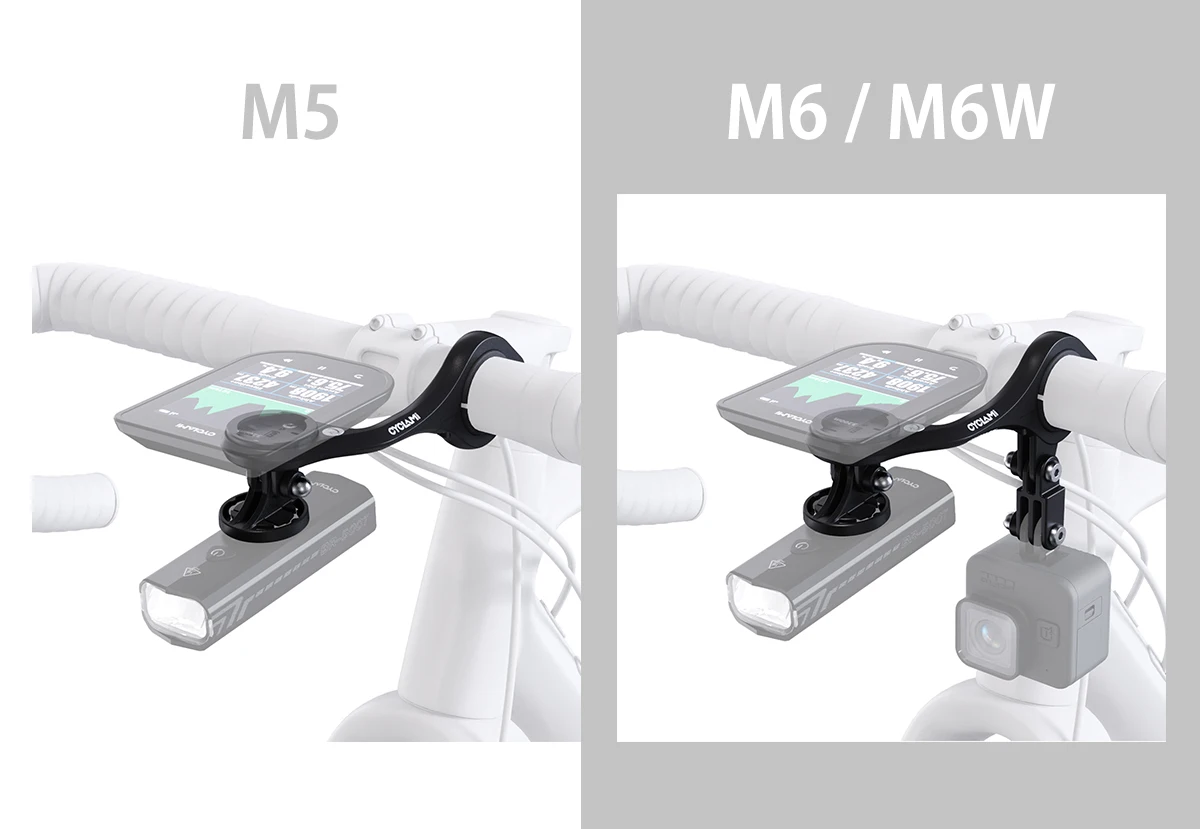 CYCLAMI Fahrradcomputerhalterung Gopro Kamerahalterung Scheinwerferhalterung M5 M6 Unterstützung GARMIN XOSS IGPSPORT, M6W Unterstützung Bryton Wahoo – Detail 2