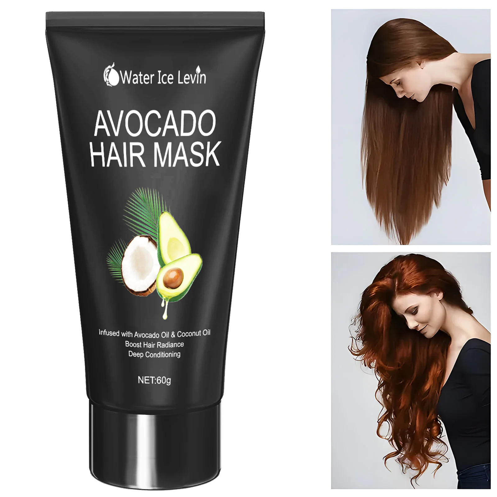 Deep Conditioning Hair Mask Guacamole Whip Hair Mask for Damaged Hair & Frizz Control with Avocado, Honey, Monoi & Argan Oil