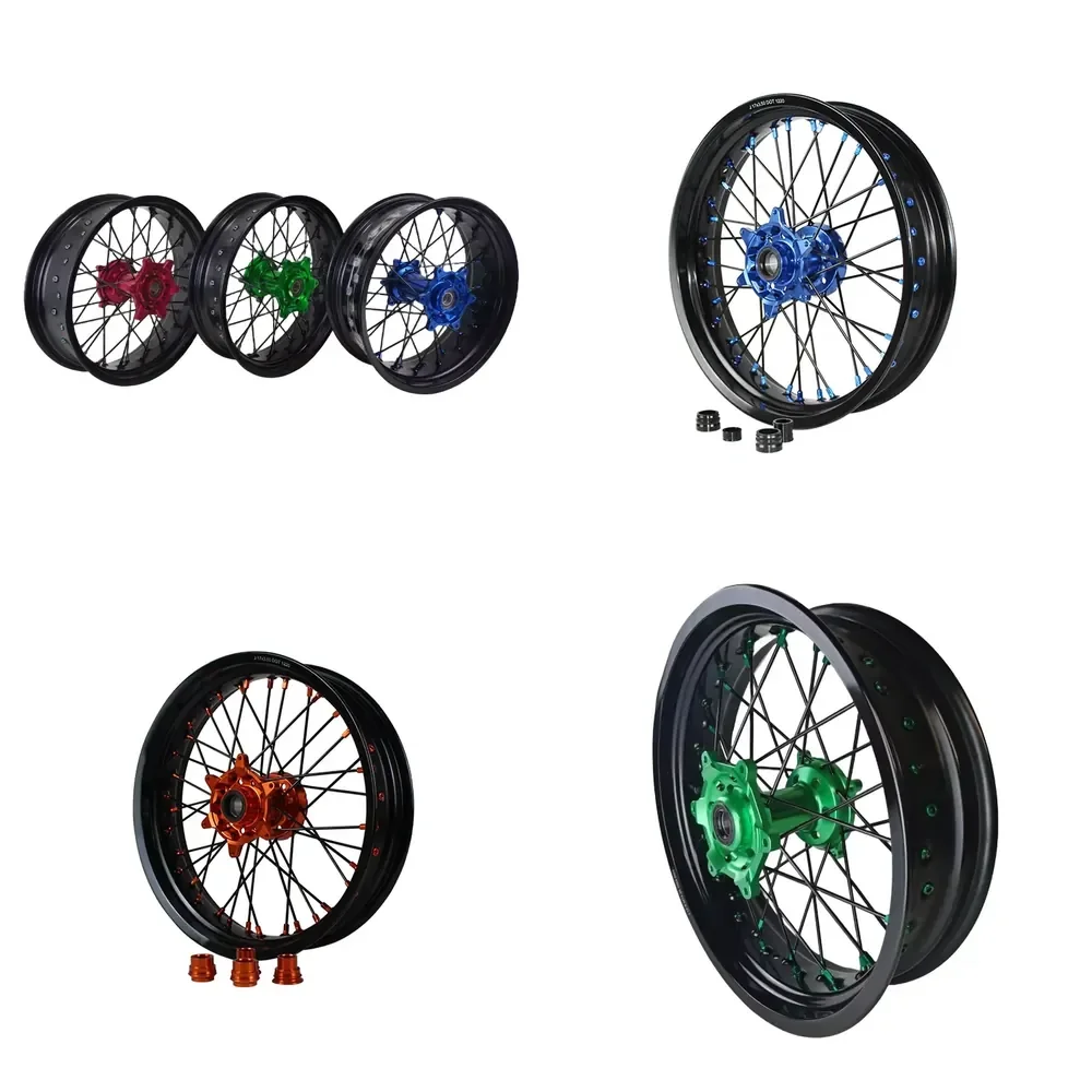 【2026 New Design】 High Quality Fit YZ YZF 2010-2020 17-3.5/17-5.0 Wheel Set 7116 Aluminum Alloy Motorcycle Supermoto