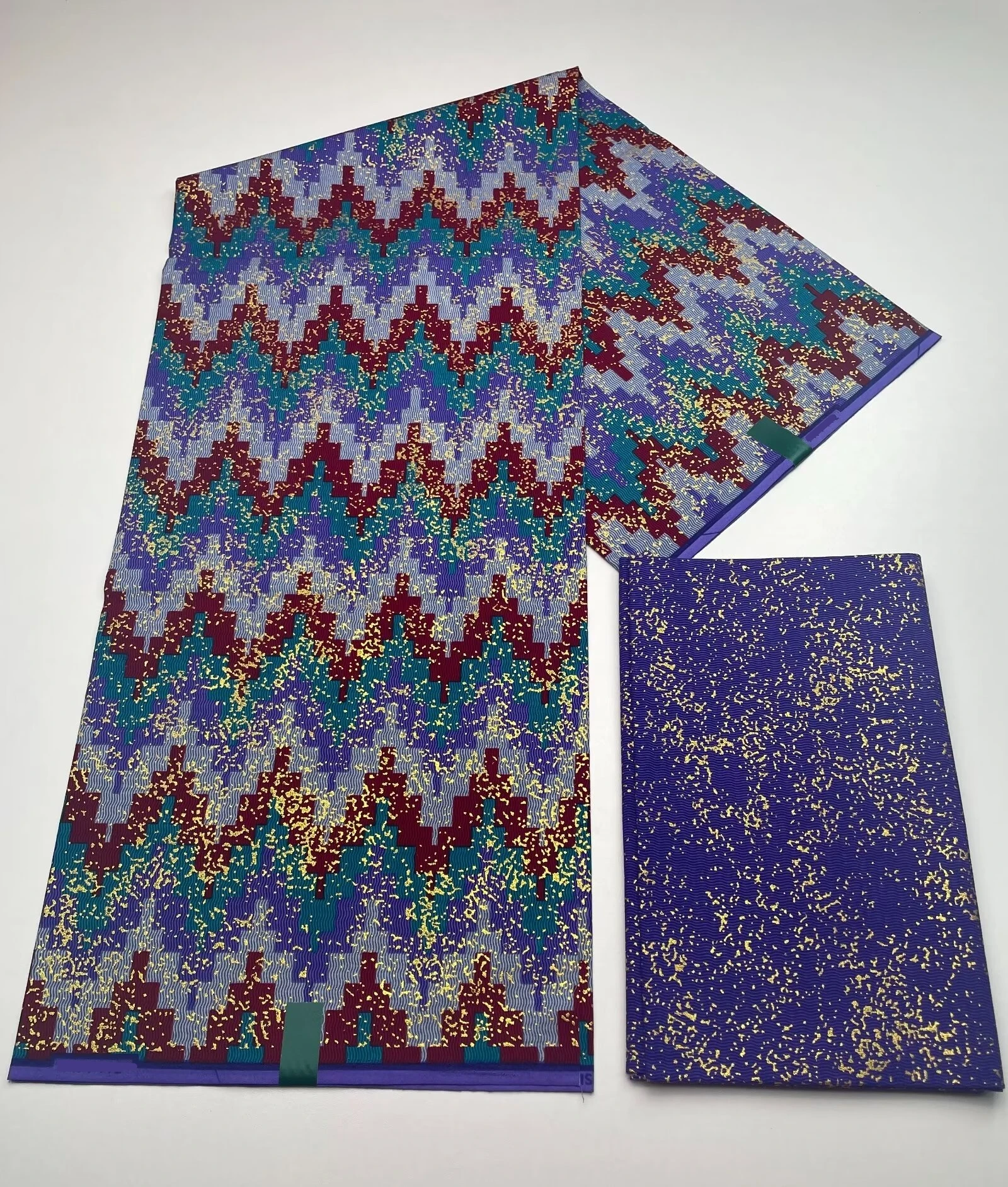 4+2yards African Golden Wax Ankara Fabric 100% Cotton Tissu Pagne Material Batik Nigerian Prints for Sewing Dress X1216-2