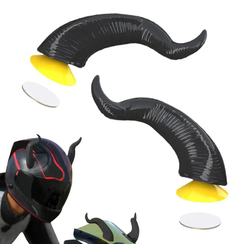 2Pcs Motorcycle Helmet Horns Motorcycle Helmet Decoration Devil Horns Motobike Electrocar Styling Helmet Decoration Sticker