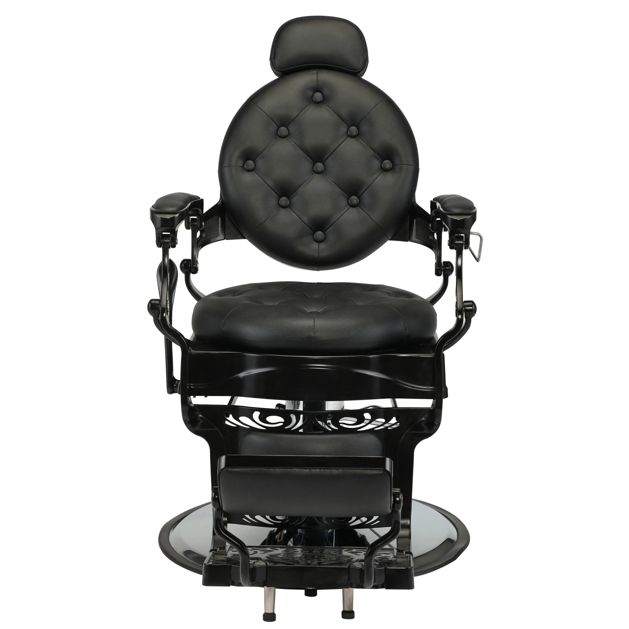 Retro Leather Barber Chair , Black XH