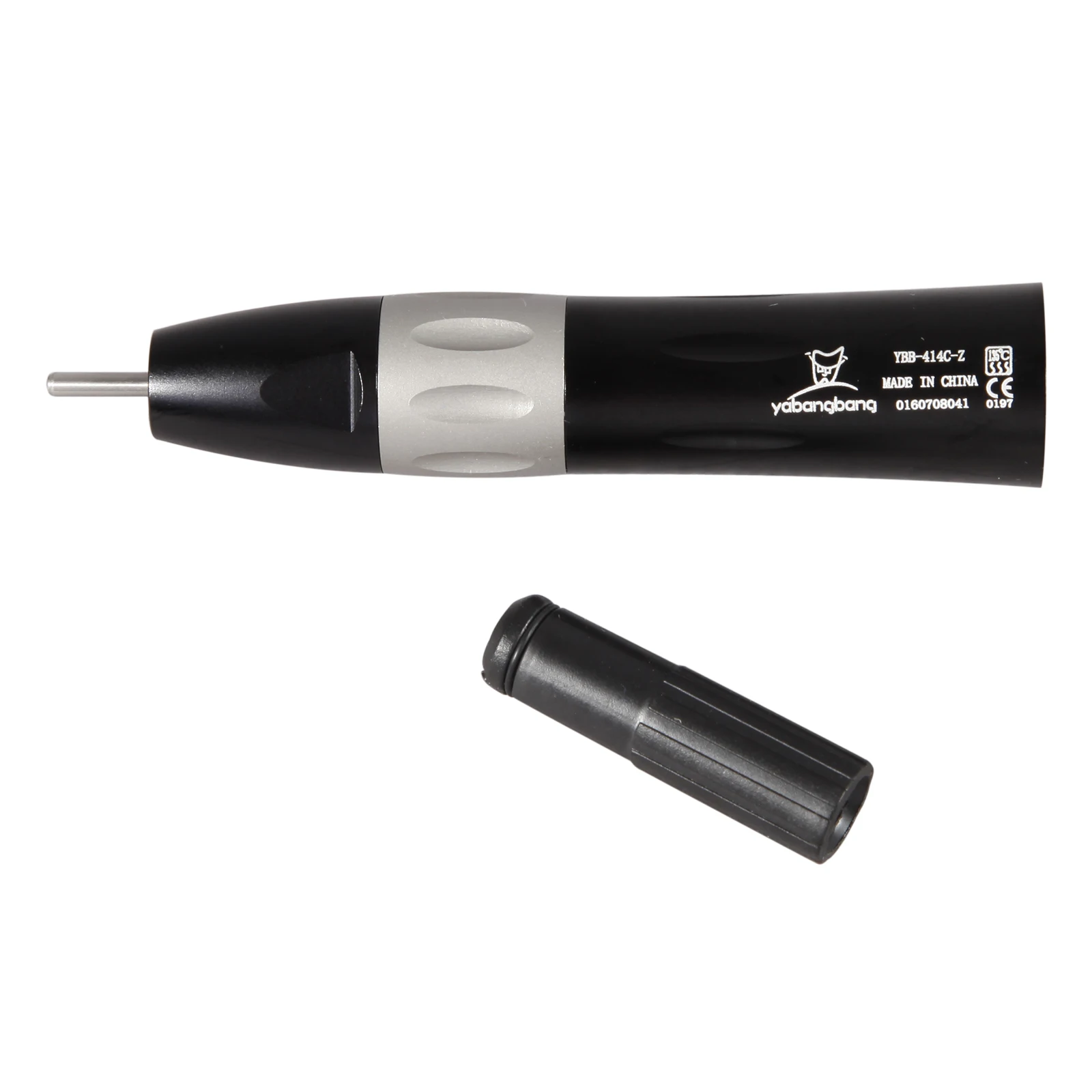 den tal Inner Water Low Speed Straight Nosecone Handpiece fit N-S-K E-TYPE Motor (Black)