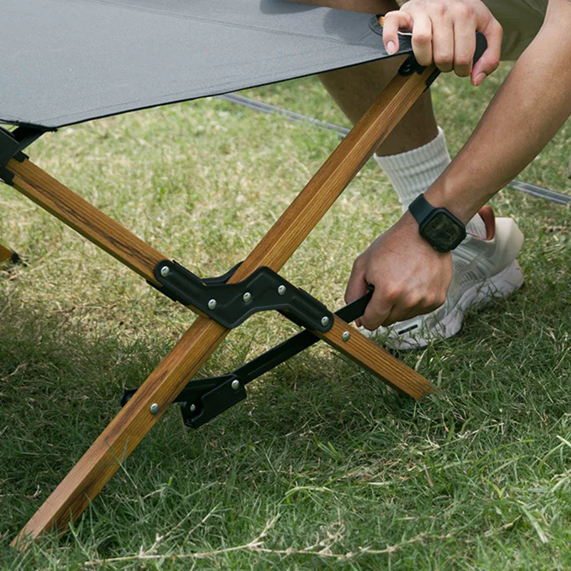 Portable Foldable Large Single Bed for Adults with Soft Oxford Mattress Folding Cot for Camping Park Outdoor