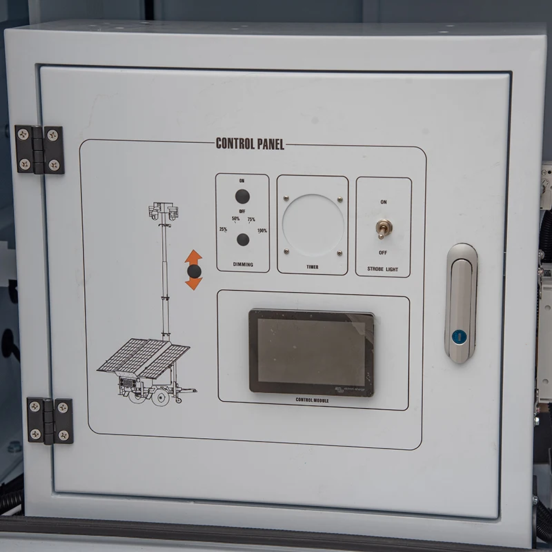 Industrial Mobile CCTV Trailer Monocrystalline Silicon Solar Panel MPPT Controller Solar Energy System for Outdoor