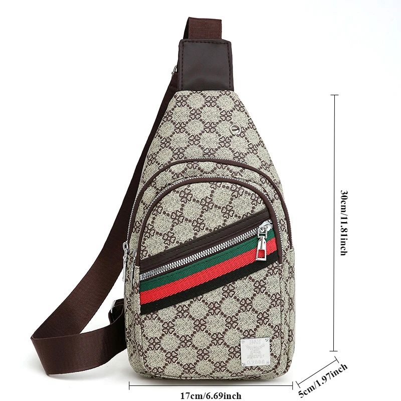 Herren Multifunktions Messenger Bag Schultertuch Brusttaschen Umhängetasche Lässige Handtasche mit Kopfhörerloch – Detail 1