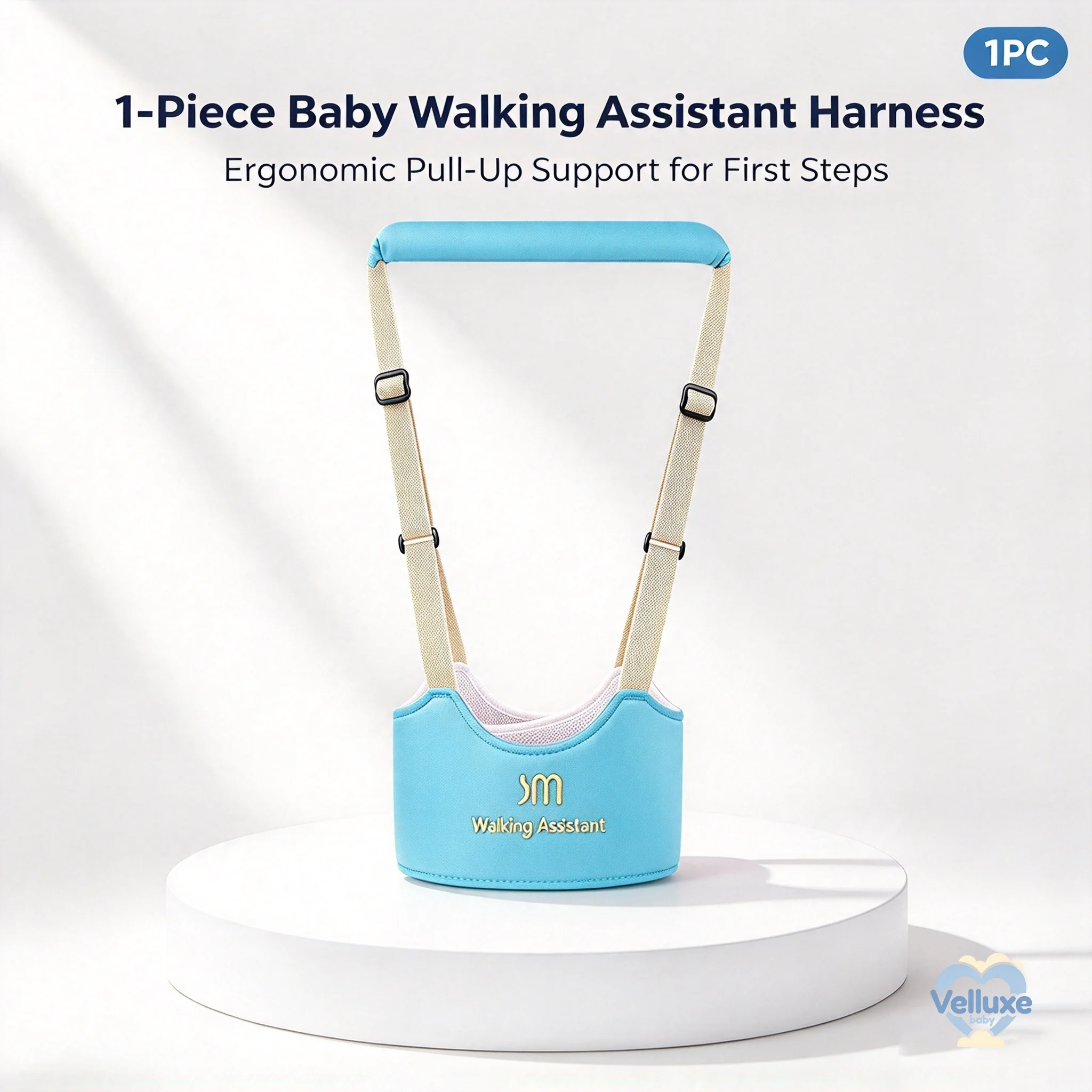 Baby Walking Assistant Harness Adjustable Breathable Toddler Learning Walk Support Harness for 6-36 Months
