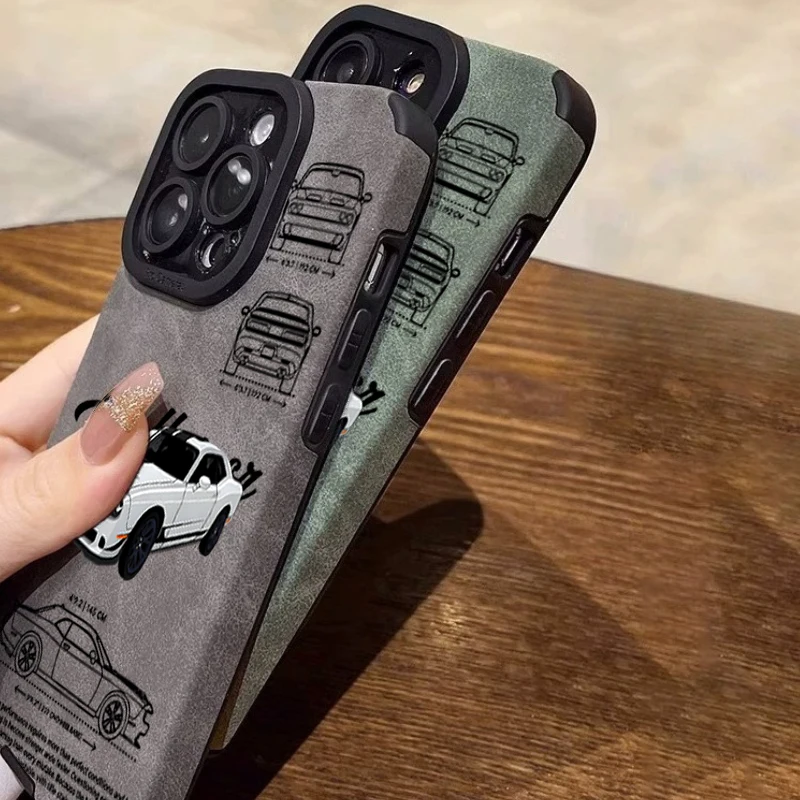 Cool Sports Car Design Phone Case For iPhone 16 17 15 Pro Max 14 Pro 13 12 11 Air XR X XS 7 8 Plus SE 2022 Anti-Fall Soft Cover view 6