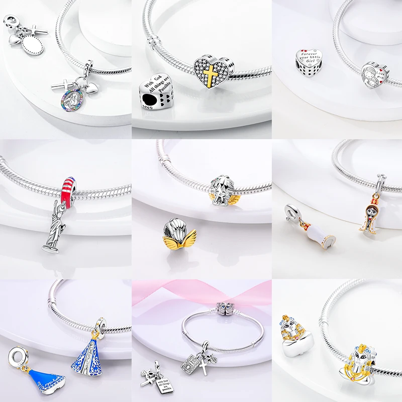 Neuer Russischer Matroschka-Anhänger aus 925 Sterling Silber, Russische Matroschka-Perle, Passend für Armbänder, DIY Damenschmuck Geschenk 2026 – Detail 3
