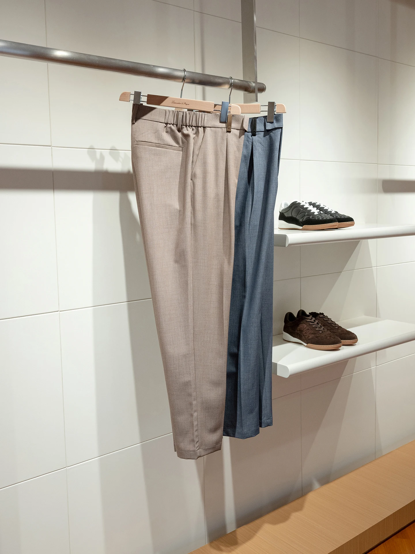 

Мужские повседневные брюки прямого кроя из смесовой ткани (лен и ацетат) с защитой от морщин, комфортные, удобные в носке