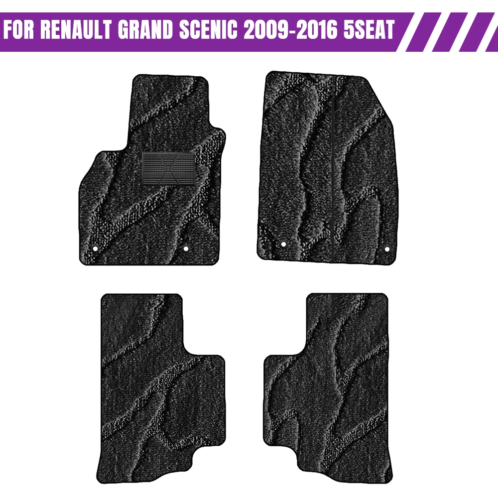 

For Renault grand scenic 2009–2016 5seat Car Mat Interior Accessories Car Floor Mats Full Set