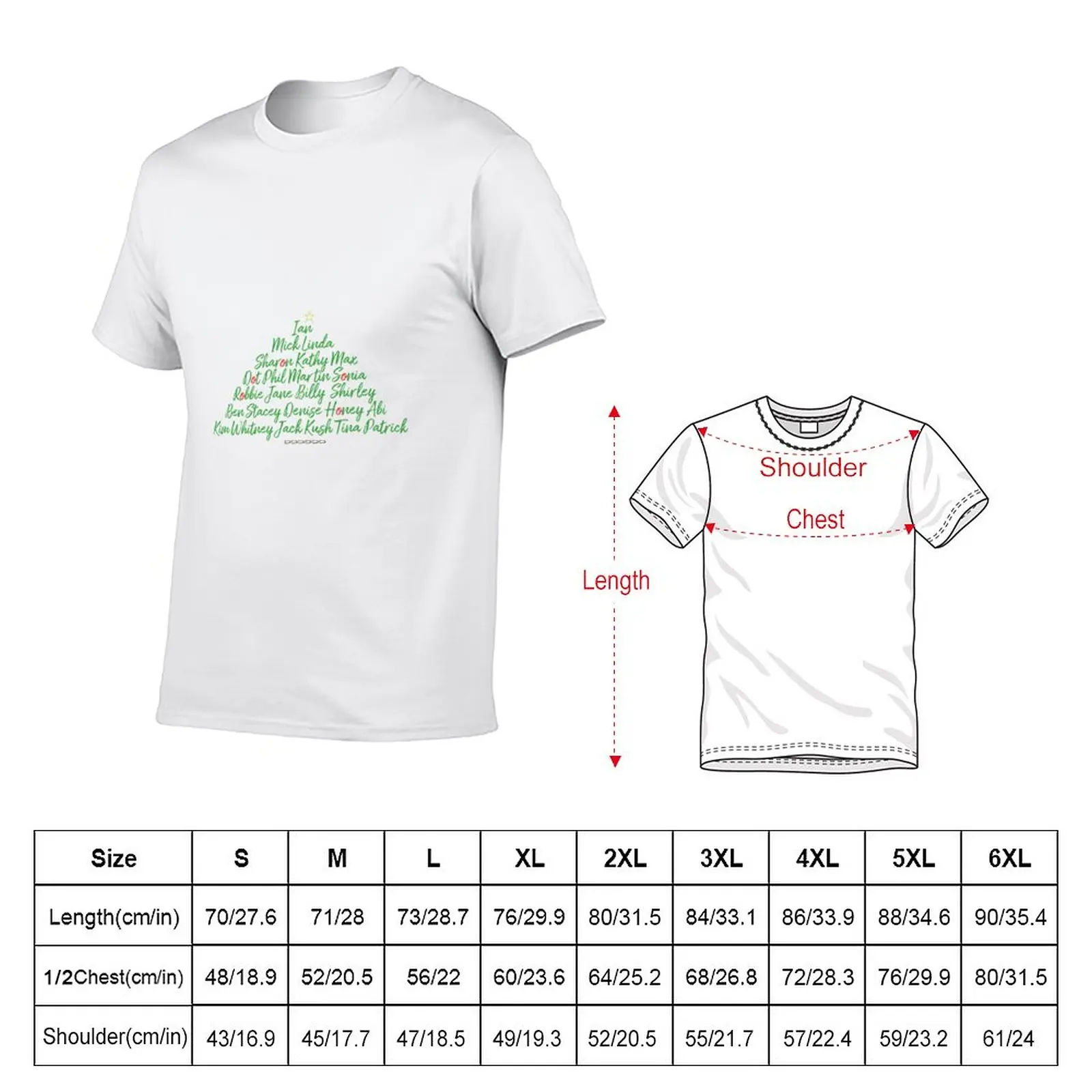 Eastenders Characters Christmas Tree T-Shirt Short sleeve tee oversized t shirts aesthetic clothes Men's clothing