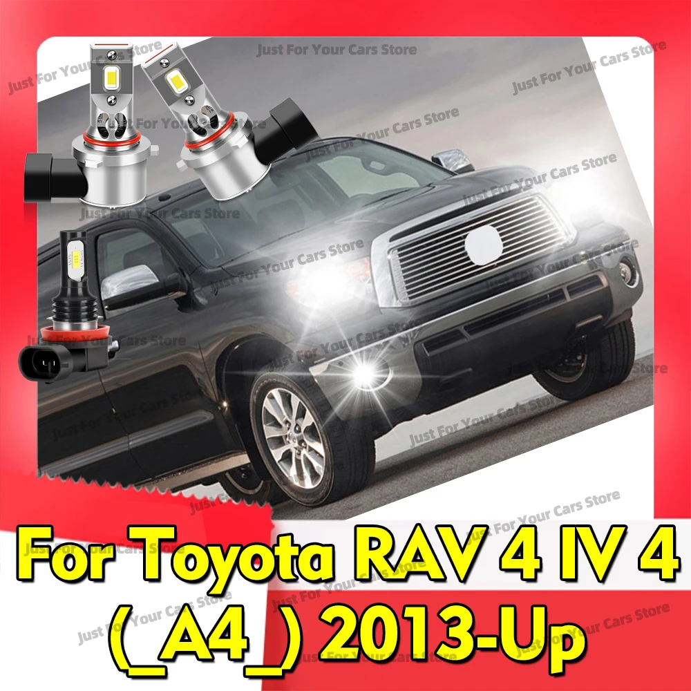 2/6x LED Headlights 6000K Fog Lamps For Toyota RAV 4 RAV4 IV (_A4_) 2013-2025 2014 2015 2016 2017 2018 2019 2020 2021 Plug&Play