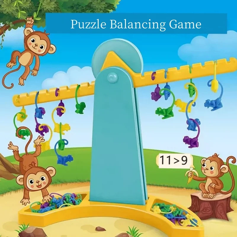 ألعاب الحفلات للأطفال مقياس التوازن ألعاب تعليمية مضحكة شنق القرد الوالدين والطفل لعبة التفاعل مونتيسوري تعلم الرياضيات لعبة #1