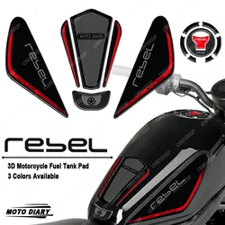 Rebel 300 500 Fuel Tank Pad Sticker 3D Gas Cover Protection Decals Waterproof For Rebel300 Rebel500 CMX 300 500 CMX500