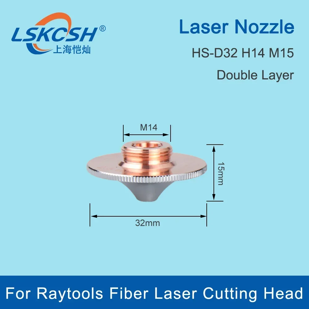  10PCS/Lot Laser Nozzle Double Chrome Plated D32 M14 Caliber 0.8mm-5.0mm for Raytools Fiber Laser Cutting Head