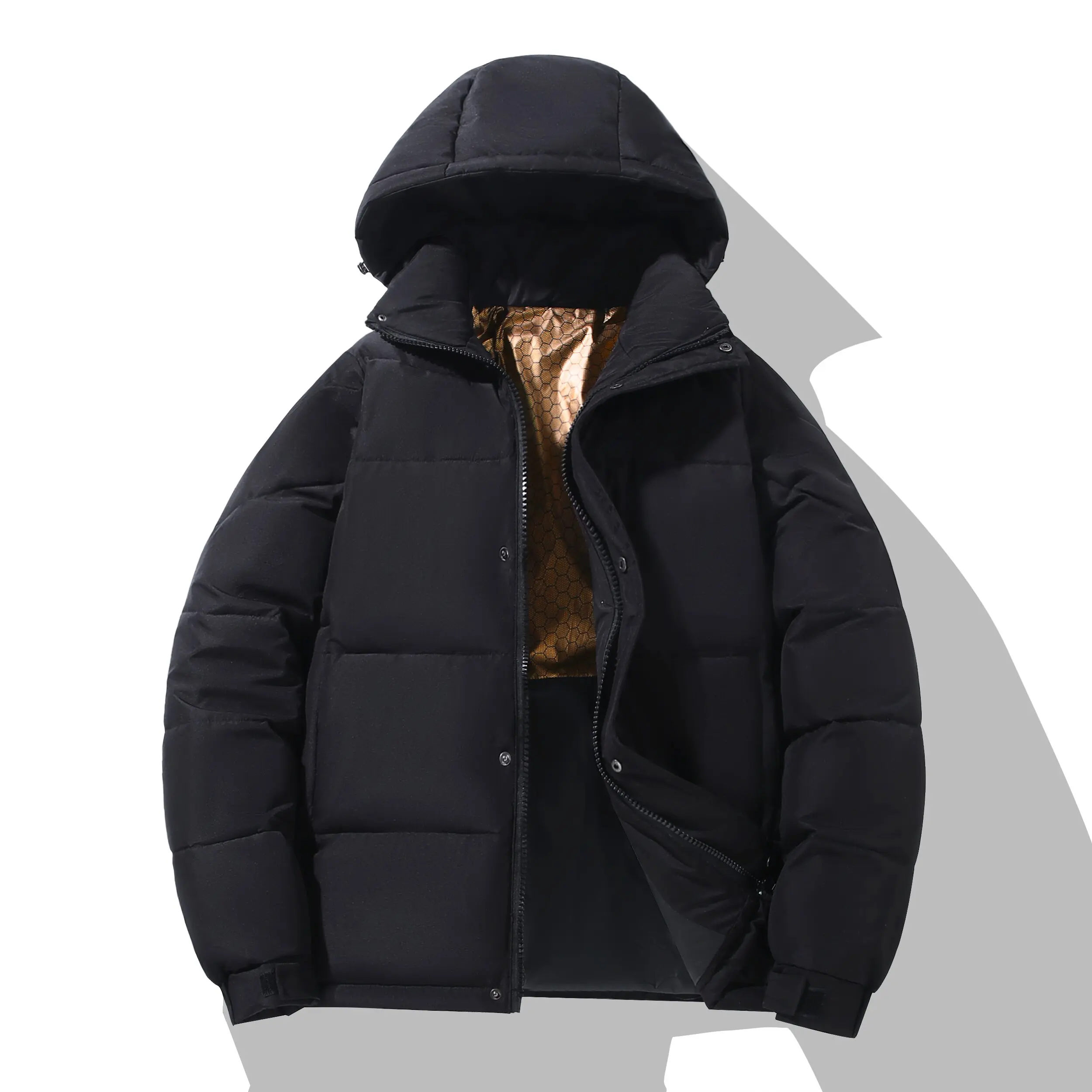 Autumn Winter Men Down Jacket Graphene Lock Temperature Warm Casual Coat Fashion Trend White Duck Down Male Hooded Top Clothes