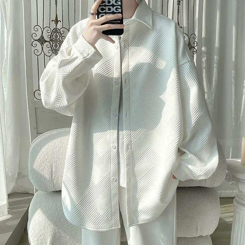 

Autumn Winter Trendy Hong Kong Style Loose Premium Shirt Coat