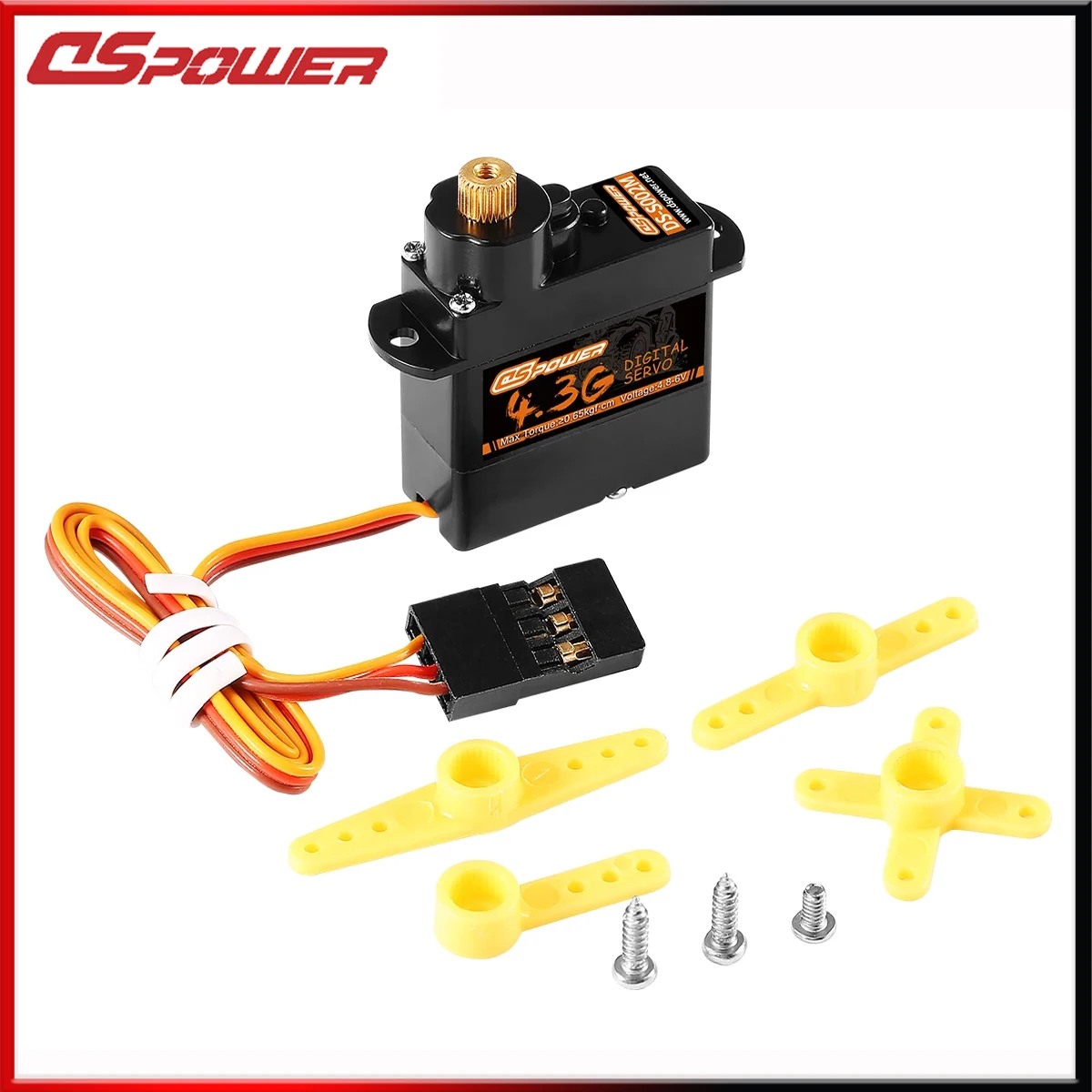 DSPOWER-Micro Servo Numérique, Engrenage D.lique pour Voiture RC, AiranaPartners, Hélicoptère à Ailes, Bateau, Avion, Robot, 4.3g