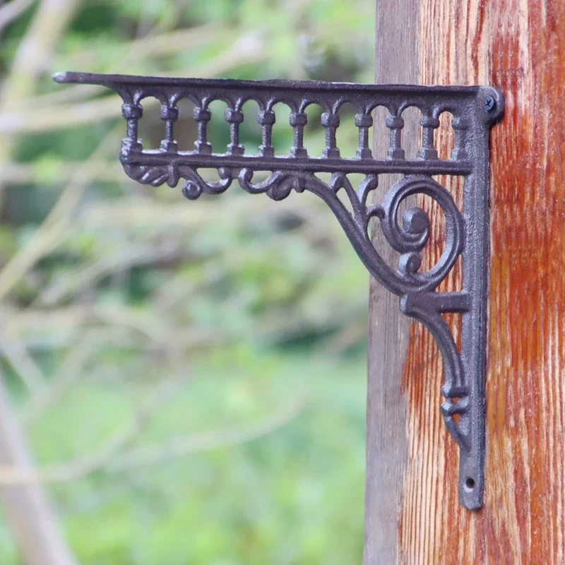 Decorative Cast Iron Antiuqe Angle Bracket for Floating Shelf