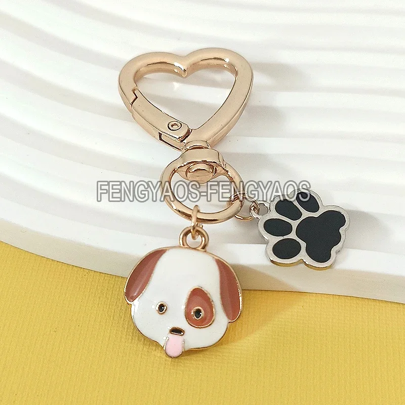 Gold Color Cute Corgi Key Chains for Women Lovely Dog Keychains for Key Purse Bag Puppy Buckle Keyring Gift for Friends