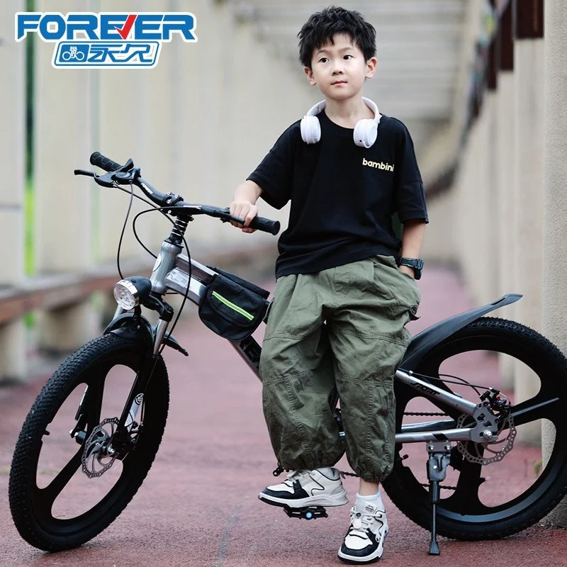 FOREVRE Bike Kids 6-15 Years Old Elementary School Boys Big Kids Variable Speed Mountain Bike Girls Bike Outdoors Bicicleta