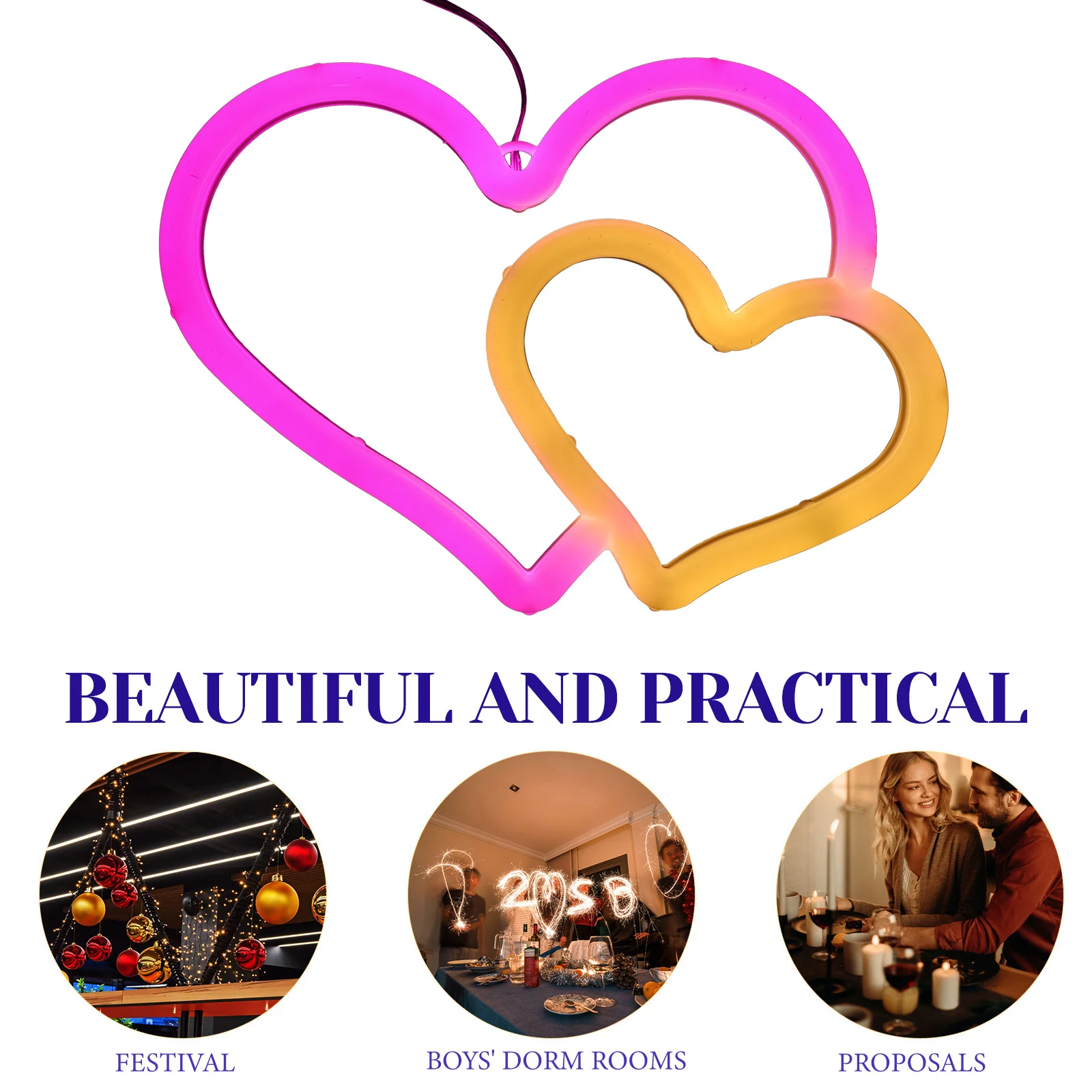 Flexible 3m Neon Light Decoration Colorful LED Strip for Room Wall Lighting Party Atmosphere Bright Accent Lamp